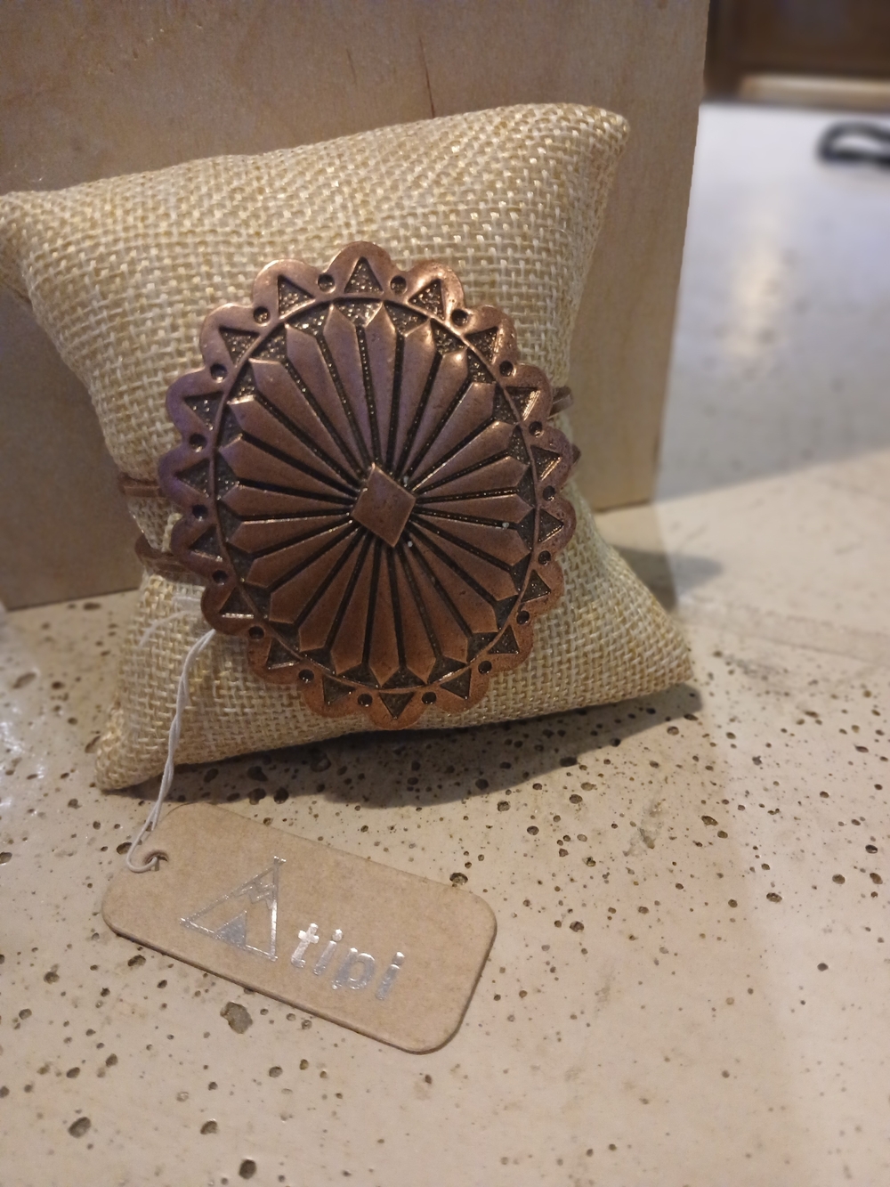 Atipí Copper-Tone Sunburst Medallion Bracelet - Copper